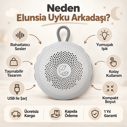 Elunsia Uyku Arkadaşı™ | Taşınabilir Rahatlatıcı Ses Cihazı