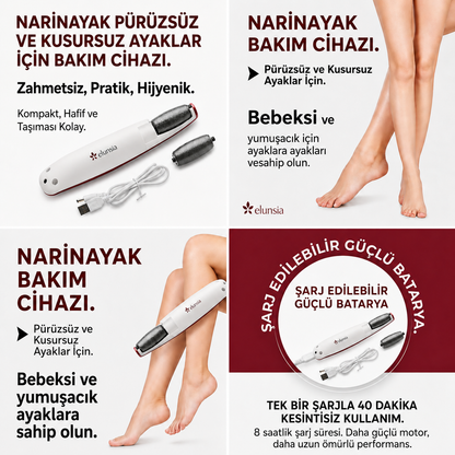 Elunsia™ Profesyonel Şarjlı Ayak Törpüsü